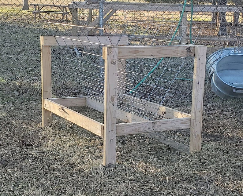 High Efficiency Sheep and Goat Hay Feeder Plans and Instructions Etsy