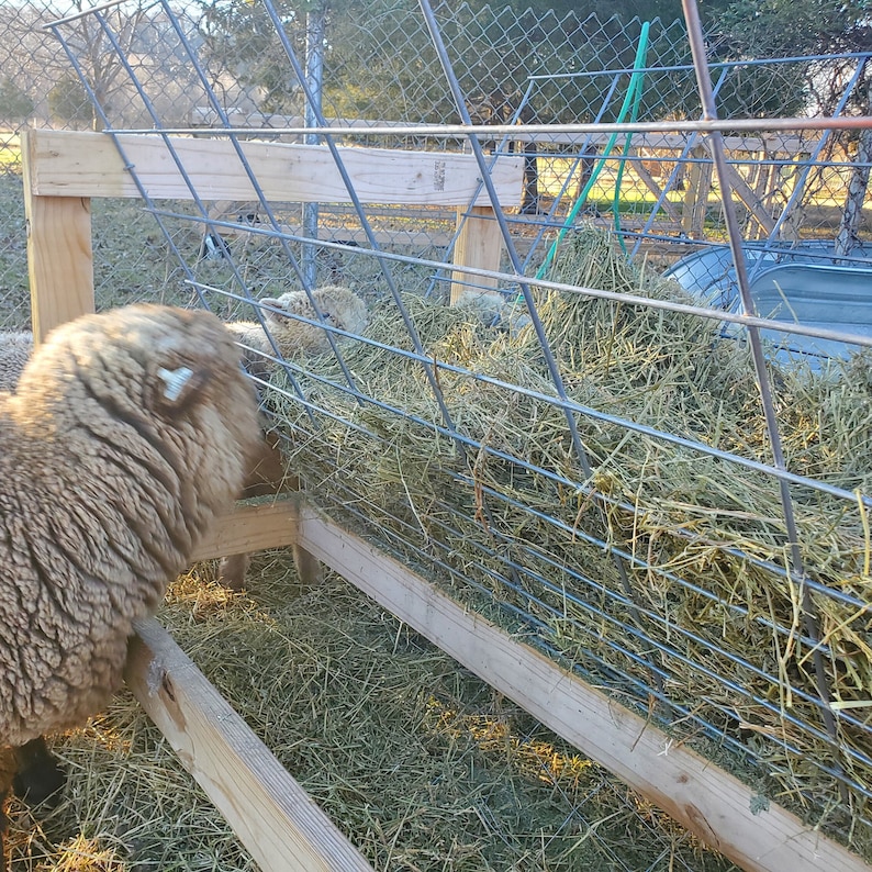 High Efficiency Sheep and Goat Hay Feeder Plans and Instructions Etsy