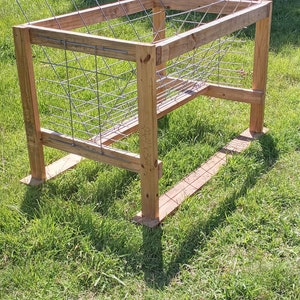 Plans and Instructions for Building a Simple DIY Hay Feeder for Sheep and Goats