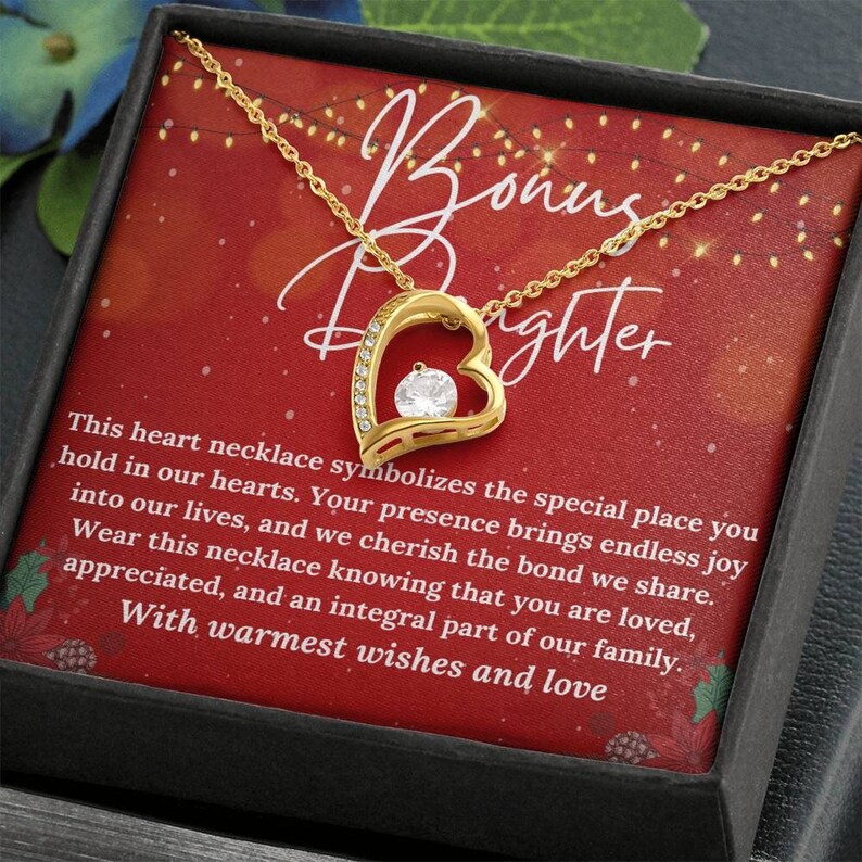 Bonus Daughter Christmas New Year Gift Stepdaughter Necklace Etsy