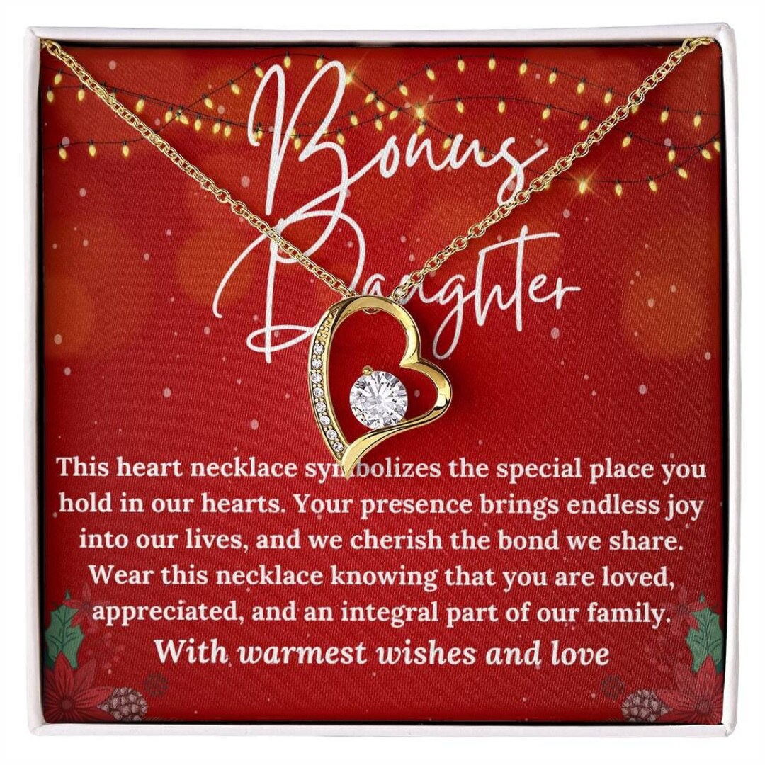 Bonus Daughter Christmas New Year Gift Stepdaughter Necklace Etsy
