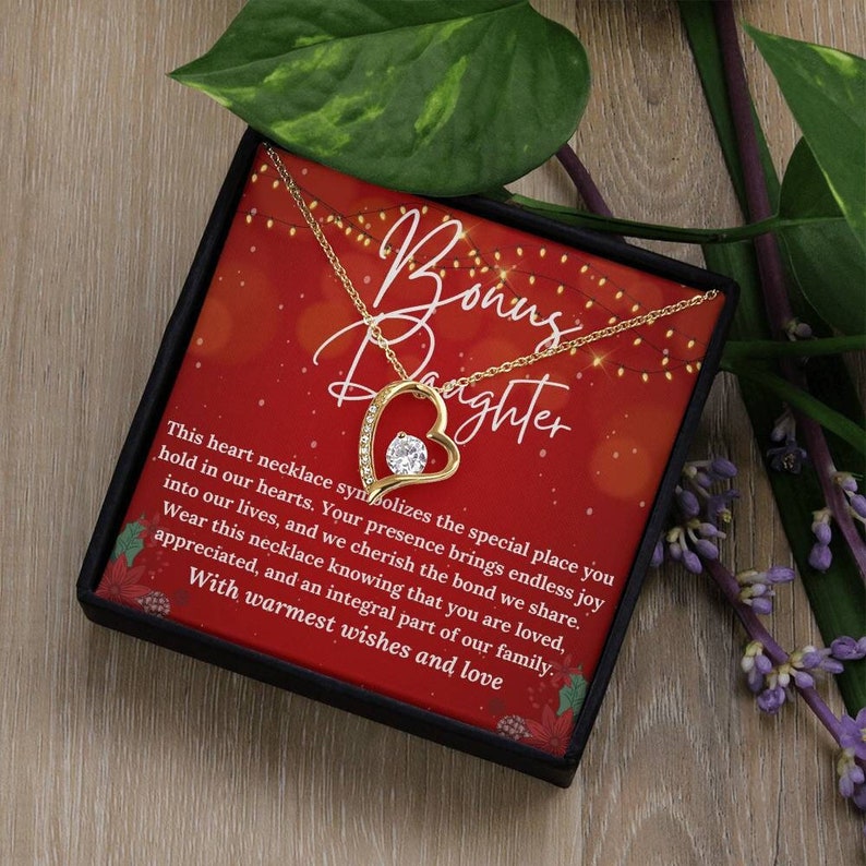 Bonus Daughter Christmas New Year Gift Stepdaughter Necklace Etsy