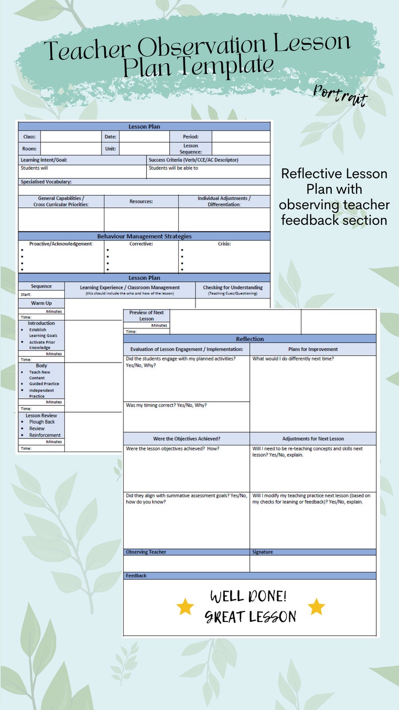 teacher-observation-lesson-plan-template-etsy