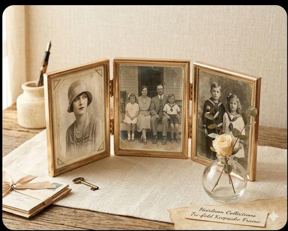 Antique Vintage Triple Picture Frame - Etsy