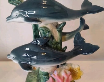 Vintage Dolphin Figurine | Ceramic | Ocean | Marine Life Decor