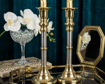 Brass Candlesticks Pair | Vintage Holder