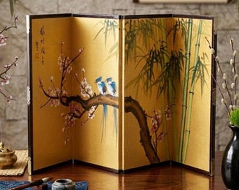 Vintage Silk Screen | Asian Art | Birds