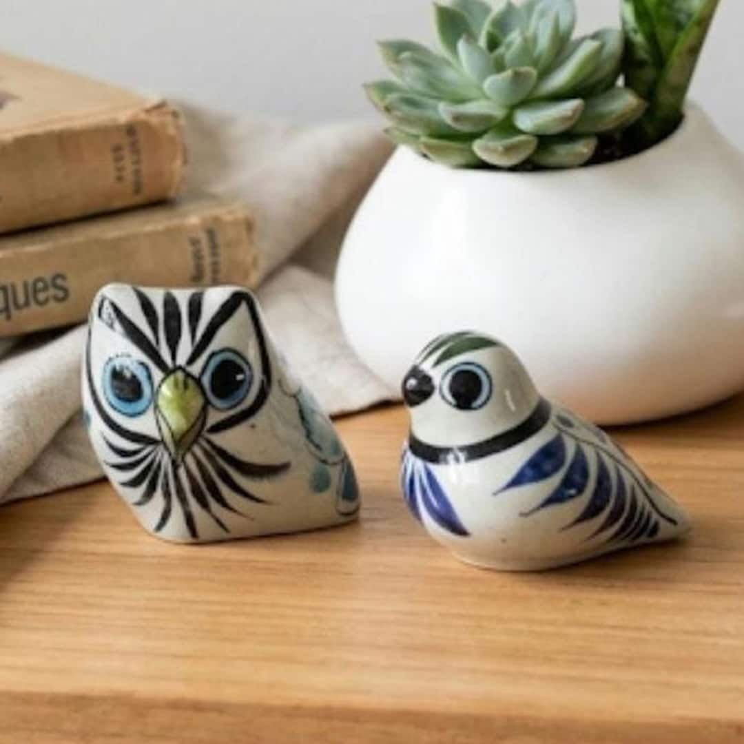 Gukj Vintage Miniature Tonala Birds | Mexico Folk Art - Etsy
