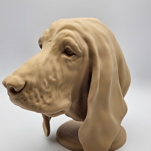 Basset Hound Bust 3D-Printed