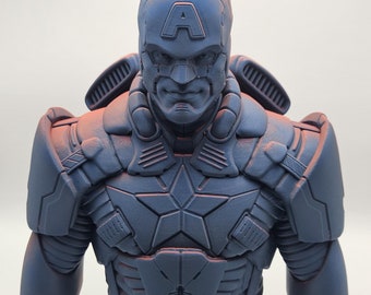 Captain America Bust 3D-Printed