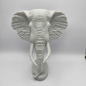 Elephant Bust 3D-Printed