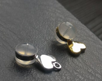 18K Plated Earring Backs | Silicone Ear Nuts