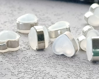 Heart Silicone Earring Backs | Clutch Ear Nuts (6.5x6mm)