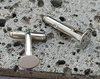 304 stainless steel 8mm 10mm Flat pad French cufflinks blank|custom cufflinks|French Cufflink Findings Handmade Accessories