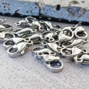 Stainless Steel lobster clasp Findings for Necklace Bracelet Jewelry Making