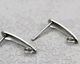 316L Stainless steel French Wire Earring Hooks With ear plugs|High Quality Earring Hooks Wire, Pressed Ear French Hooks Jewelry Findings