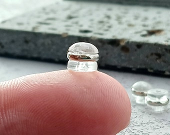 Silicone Earring Backs | Stainless Steel Stoppers (5x4.8mm)