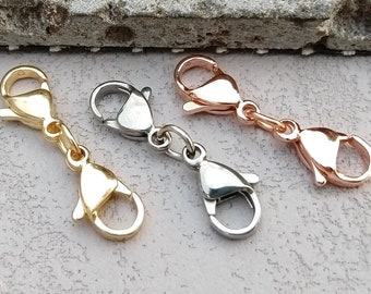 Stainless Steel Double lobster clasp for DIY Jewelry Making