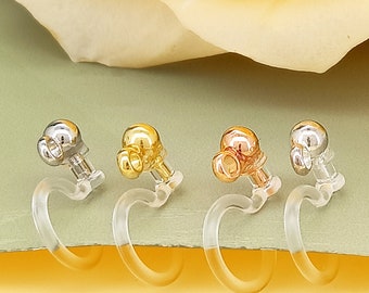 U Type Resin Invisible and painless Earring Converter-Change Earring Post to Non-Pierced Clip-Ons,clip on earring converter kit