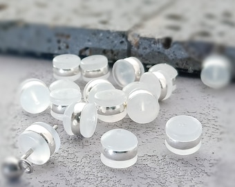 Stainless Steel Silicone Earring Backs | Stoppers Ear Nuts