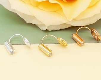 Earring Converter-Change Earring Post to Non-Pierced Clip-Ons,Hypoallergenic ear clips,Invisible and painless