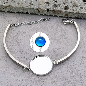 Stainless Steel Bracelet base For Jewelry Making|Cabochon Round Bracelet Blanks|Cuff Bracelets Bangle Base trays Settings