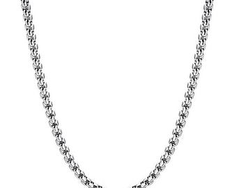 3mm 316L Stainless Steel Box chain|18K vacuum plating Square pearl chain Necklace|Chain For Pendant|Chain for Jewelry Making