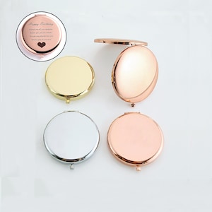 Personalized mirror,engraved Compact Mirror Blank,Round Blank Pocket Mirror,Customized Bridesmaid Mirror,Bridal Party Gift,