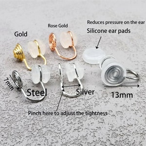 Clip On Converter Kit-Versatile Tool for Converting Pierced Earrings to Clip-Ons, Including Hypoallergenic Ear Clips afbeelding 2