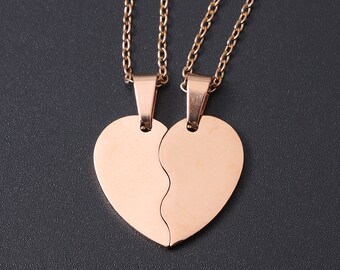 Heart Engravable Pendant With 45cm chain,Coin Stamping Blanks Disc Tags Plate Pendant for Necklace,Personalized disc,Valentine's Day gift