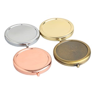 Engraved Metal Pocket Mirror,Personalized Compact Mirror Blank,Compact mirror blank,double side pocket mirror bezels tray