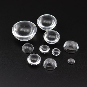 10pcs 30mm 40mm 50mm Thick Round Clear Glass Cabochons Thicker Hand Crystal Clear Colorless Glass Thick transparent glass covers