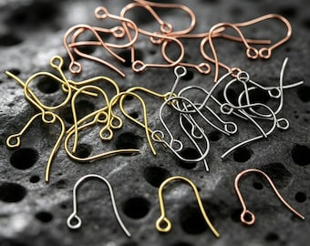 316L Stainless Steel Earring Hooks, French Ear Wires, DIY Earring Findings, Jewelry Making Supplies, Earring Components
