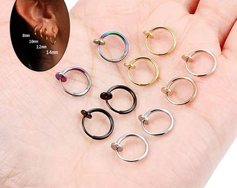 2.0 Wire diameter Hoop Earrings, Titanium steel ear clips earrings,Non Pierced Hoop Earrings,Cuff-Clips Earring,Non Pierced Earring Supply