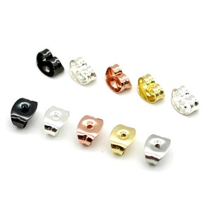 Stainless steel 4.5x6mm Earring Backs|Earring Plugs| Ear Studs Backs|friction ear nuts|safety backs|Earring Stoppers Jewelry Findings