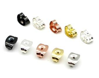 Stainless steel 4.5x6mm Earring Backs|Earring Plugs| Ear Studs Backs|friction ear nuts|safety backs|Earring Stoppers Jewelry Findings