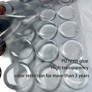 1inch Round 3D Transparent epoxy cabochon, 1&quot; Round Craft Bottle Caps Epoxy Self Adhesive Stickers for Hair Bows, Pendants,Scrapbooks