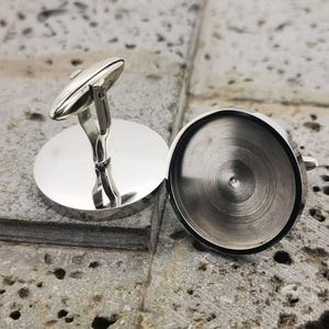 Inner diameter: 23.5mm High Quality Titanium steel coin cufflinks base,custom cufflinks|French Cufflink Findings Handmade Accessories