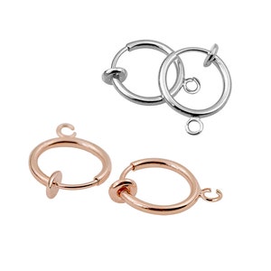 11mm/1.5mm Wire  Clip On Huggie Hoop Earrings,Non Pierced Spring Clip Earring-Earring Component - Non Pierced Earring Supply