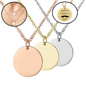 304 Stainless steel blank stamping discs,Engravable Necklace,Personalized disc,hand stamping blanks,Blank disc necklace
