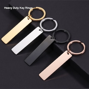 Engravable blank stamping discs-Stainless steel Mirror polishing Blank bar|18K vacuum plating bar keychain |engravable jewelry