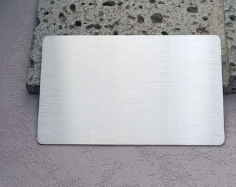 Stainless Steel Stamping Blank | Metal Wallet Card (4x8cm)