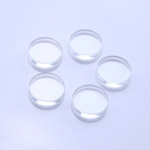 15mm 16mm 18mm 20mm Flat Clear Glass Tile -Bottle Caps - Clear Glass-Round Transparent Glass Cabochons
