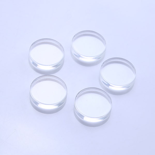 15mm 16mm 18mm 20mm Flat Clear Glass Tile -Bottle Caps - Clear Glass-Round Transparent Glass Cabochons