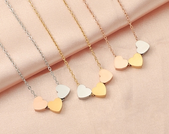 Heart Engravable Pendant With 45cm chain,Coin Stamping Blanks Disc Tags Plate Pendant for Necklace,Personalized disc,Blank disc necklace