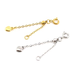 Wholesale 304 Stainless Steel Extension Chain with Sliding Beads and Clasp, Extension Chain,Necklace Extension Chain for Jewelry Making
