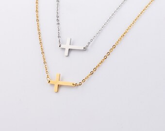 Cross Engravable Pendant With 45cm chain,Coin Stamping Blanks Disc Tags Plate Pendant for Necklace,Personalized disc,Blank disc necklace