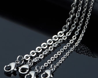 18K Gold Plated Stainless Steel Cable Chain, Necklace Pendant Chain, Jewelry Making