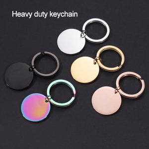 keychain blank stamping discs-Stainless steel Mirror polishing Circle Disc keychain for Necklace Bracelet Pet ID Name Tags DIY Handicrafts