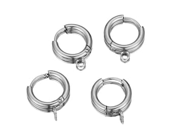 316L Stainless Steel Huggie Earring Hooks | DIY Ear Wires